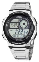 Casio - Men's Digital Sport Watch - Stainless Steel - Front_Zoom