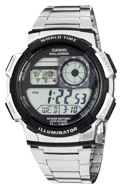 Casio Men's Digital Sport Watch Stainless Steel AE1000WD-1AV - Best Buy