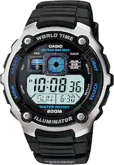 Angle. Casio - Men's Digital Multifunction Sport Watch - Black.