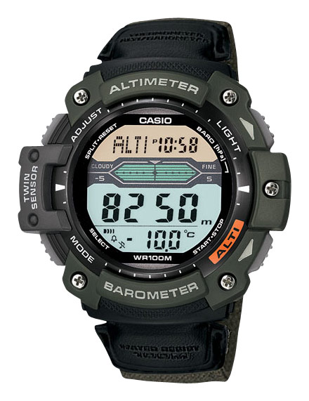 Casio Men's Twin Sensor Multifunction Digital Sport Watch Green SGW300HB-3AVCF - Buy