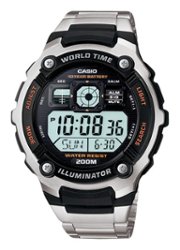 Casio - Men's Multifunctional Digital Sport Watch - Stainless Steel - Front_Zoom