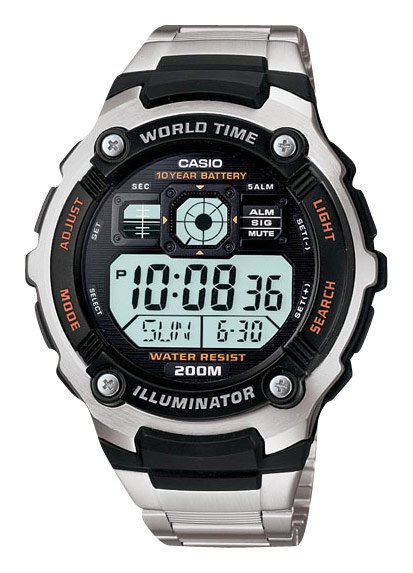 Kloppen krassen Jaar Casio Men's Multifunctional Digital Sport Watch Stainless Steel  AE2000WD-1AV - Best Buy