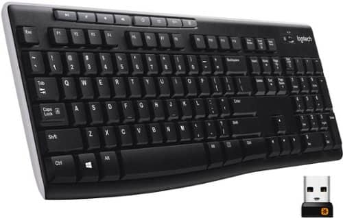 Logitech - K270 Full-size Wireless Membrane Keyboard - Black
