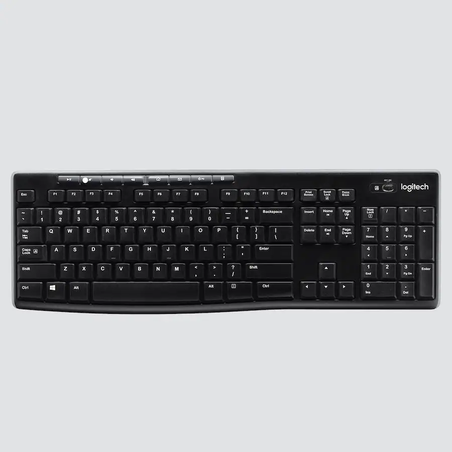 Logitech K270 Full size Wireless Membrane Keyboard Black 920-003051 ...