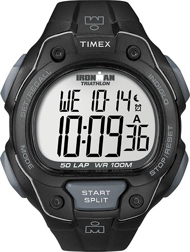 Best Buy: Timex IRONMAN 50-Lap Watch Black T5K495