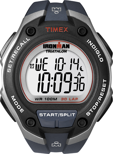 Best Buy: Timex IRONMAN 30-Lap Oversize Sports Watch Blue T5K416