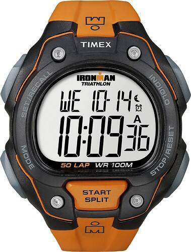 Best Buy Timex IRONMAN 50 Lap Watch Orange T5K493