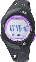Casio - Women's Runner Eco-Friendly Digital Watch - Black - Front_Standard