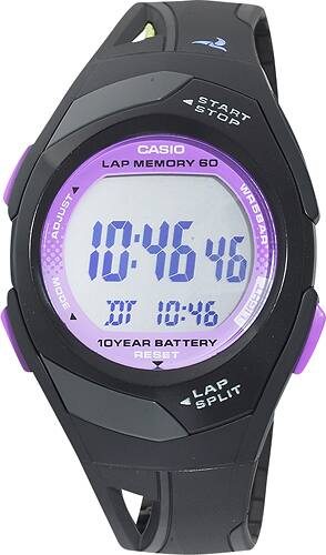 Casio Women S Runner Eco Friendly Digital Watch Black Str300 Ic Best Buy