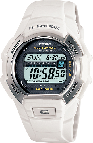 Svag hellig molekyle Casio Men's G-Shock Solar Atomic Watch White GWM850-7CR - Best Buy