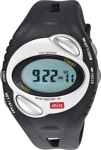 Angle Standard. MIO - Classic Select Heart Rate Monitor Watch - Black.