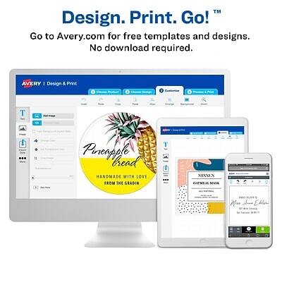 Design. Print. Go!™  
Go to Avery.com for free templates and designs. No download required.

AVERY | Design & Print

Pineapple Bread  
HANDMADE WITH LOVE FROM THE GRADIN

MIVEN GATVEAL MASK  
Mas Am Elln