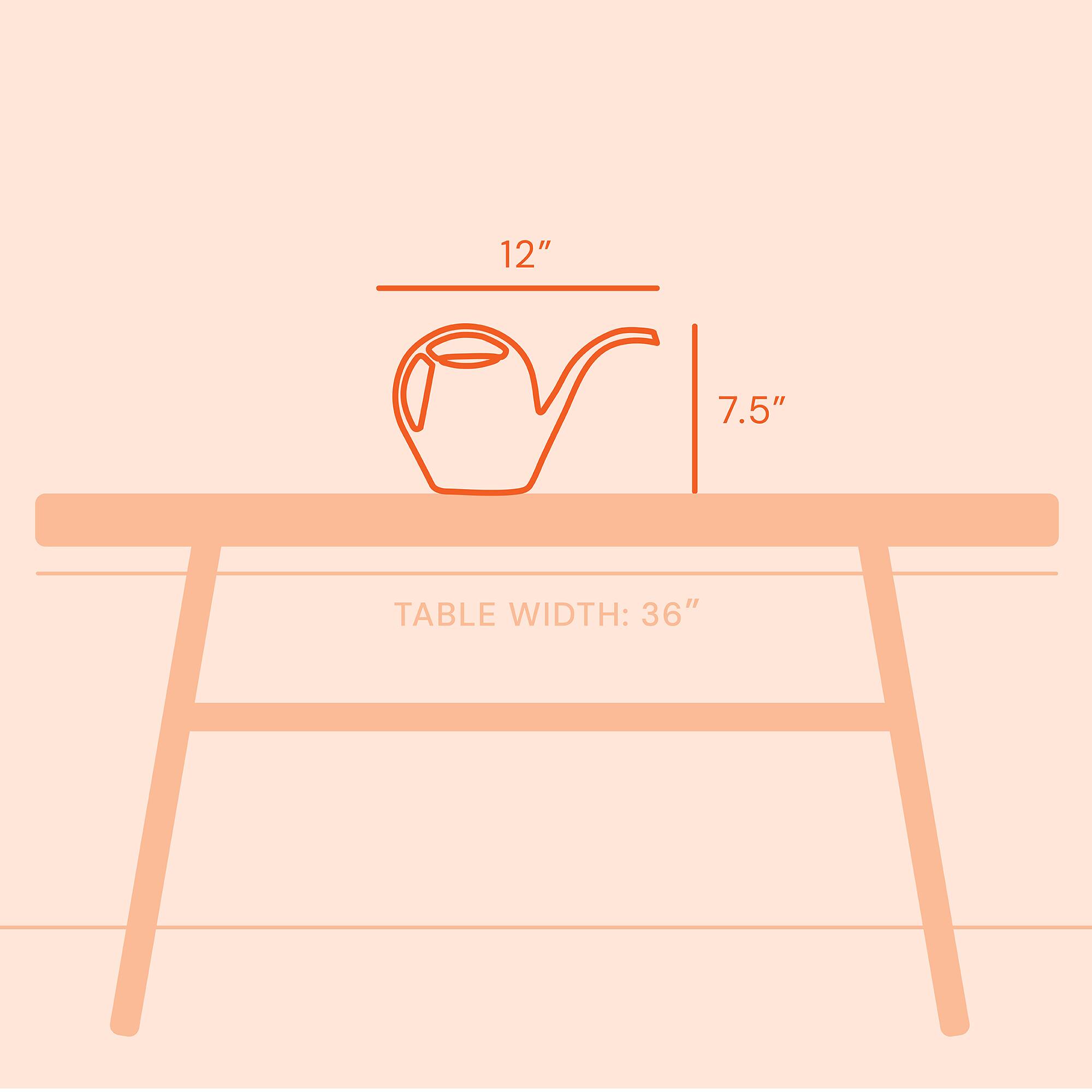 12" 7.5" TABLE WIDTH: 36"