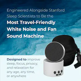 Adaptive Sound Technologies - LectroFan Micro2 & Carrying Case for LectroFan Micro2 - Compact Sound Machine for Travel - White Sound Machine