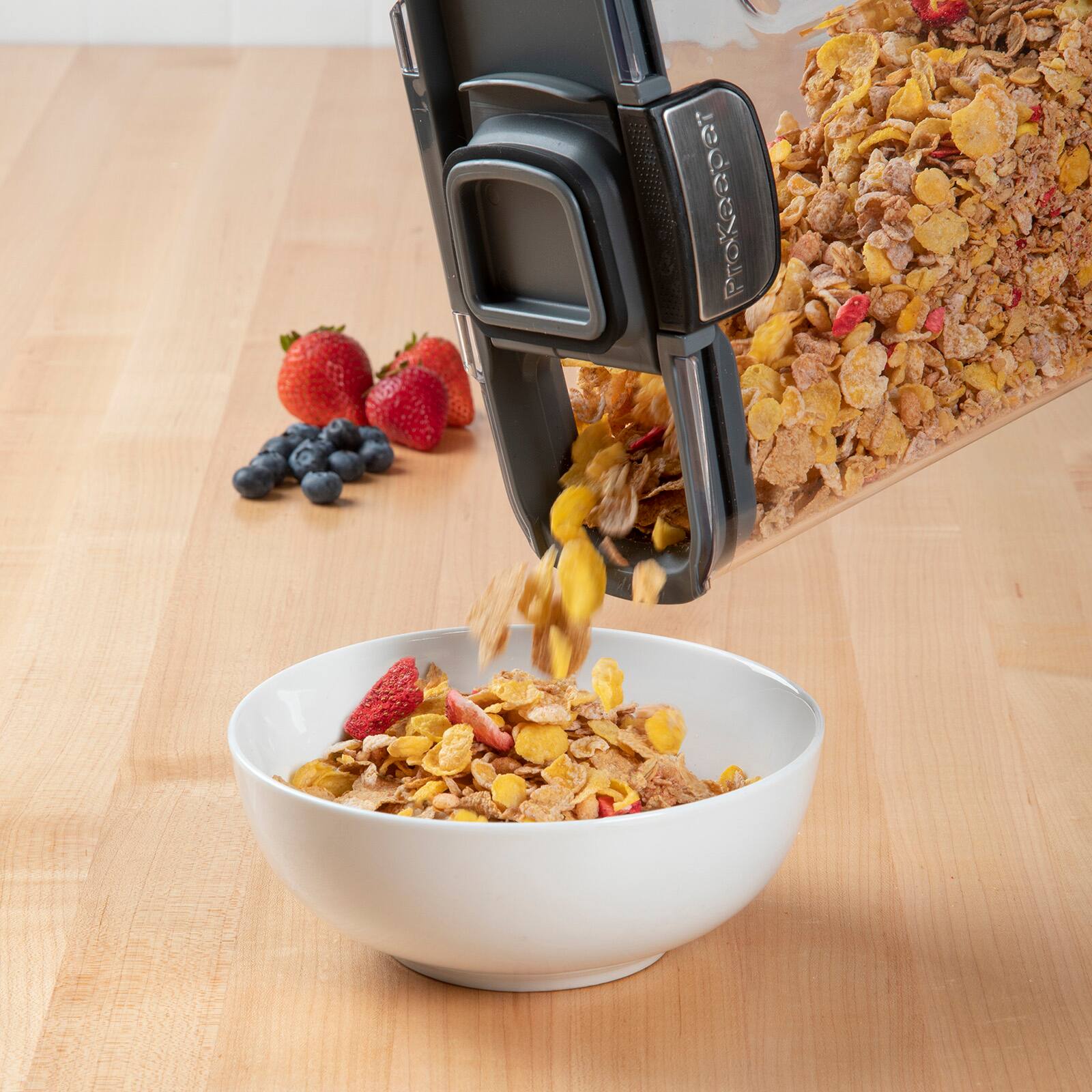 Alt View 3. Progressive International - ProKeeper+ Airtight Cereal Storage Container, Clear Plastic - Clear.