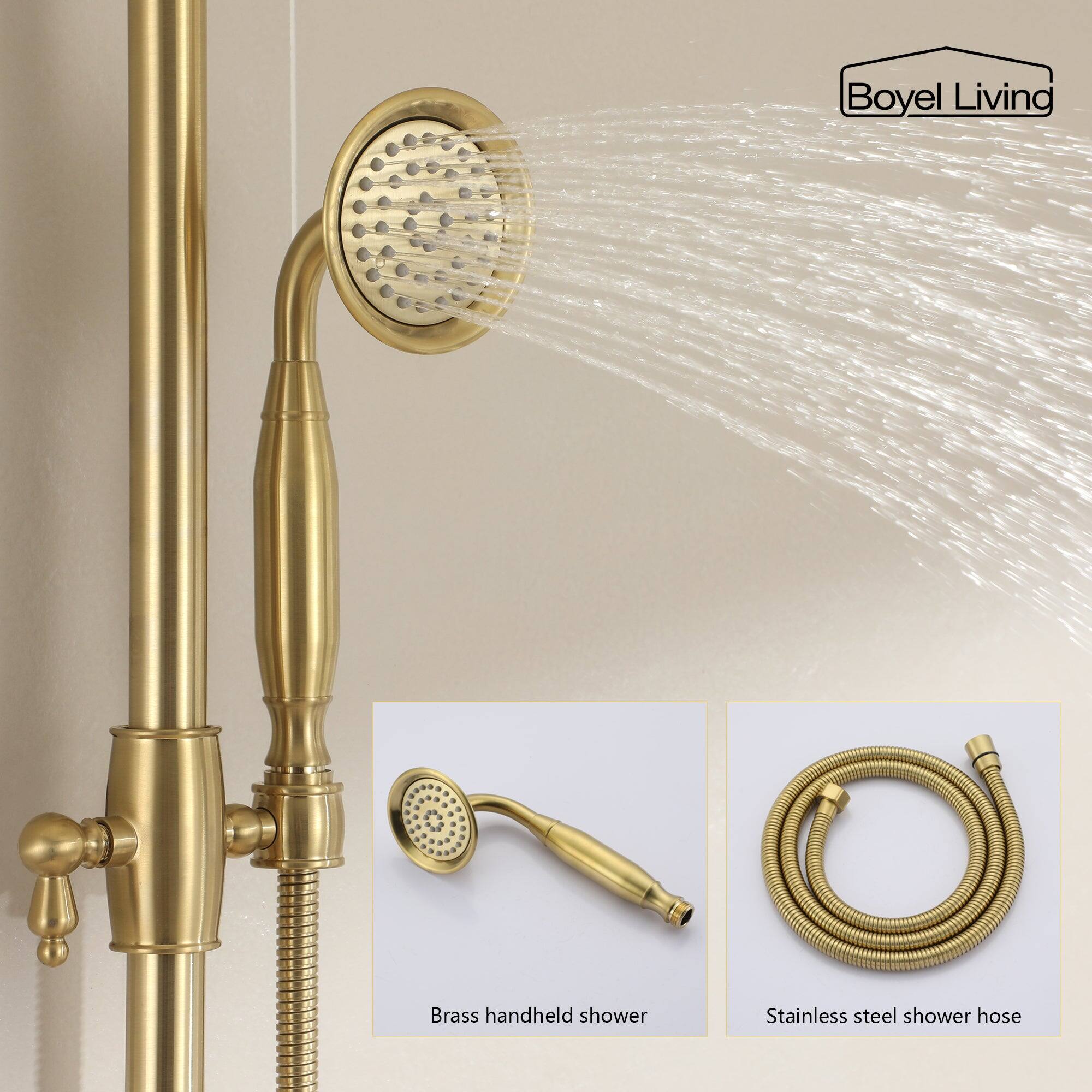 Boyel Living, Brass handheld shower, Stainless steel shower hose