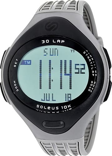 Angle Standard. Soleus - 10K Large 30-Lap Watch - Gray.