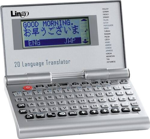 Angle Standard. Lingo - Global Traveler 20-Language Translator.