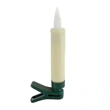 Front. BreeBe - LED FIA Flame Clip-on Candle Taper or Suction Cup (Set of 10) - White, Green.