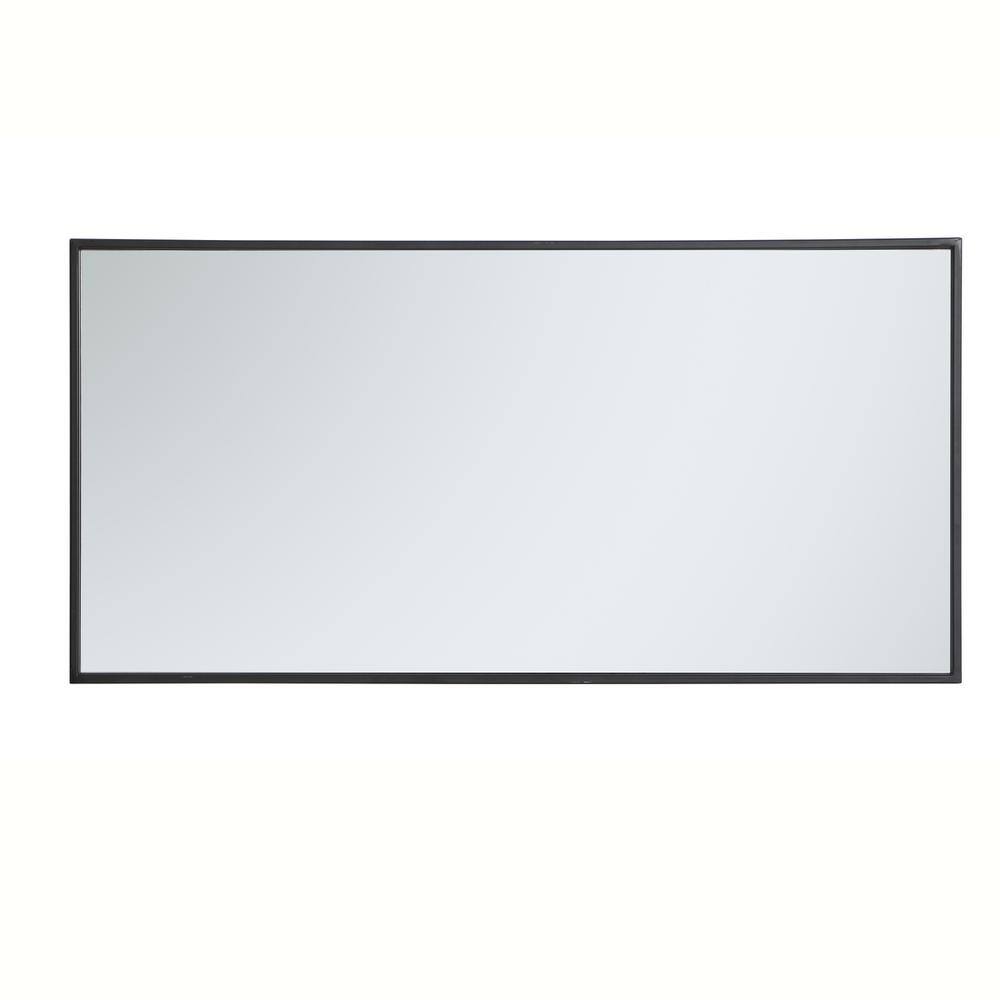 Alt View 3. Elegant Decor - Metal frame rectangle mirror 18 inch in Black - Black.