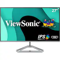 ViewSonic - VX2776-SMHD 27" IPS LCD FHD Monitor (DisplayPort VGA, HDMI) - Black, Silver - Front_Zoom