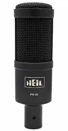 Front. Heil Sound - PR40 Wired Cardioid Dynamic Microphone - Black - Black.