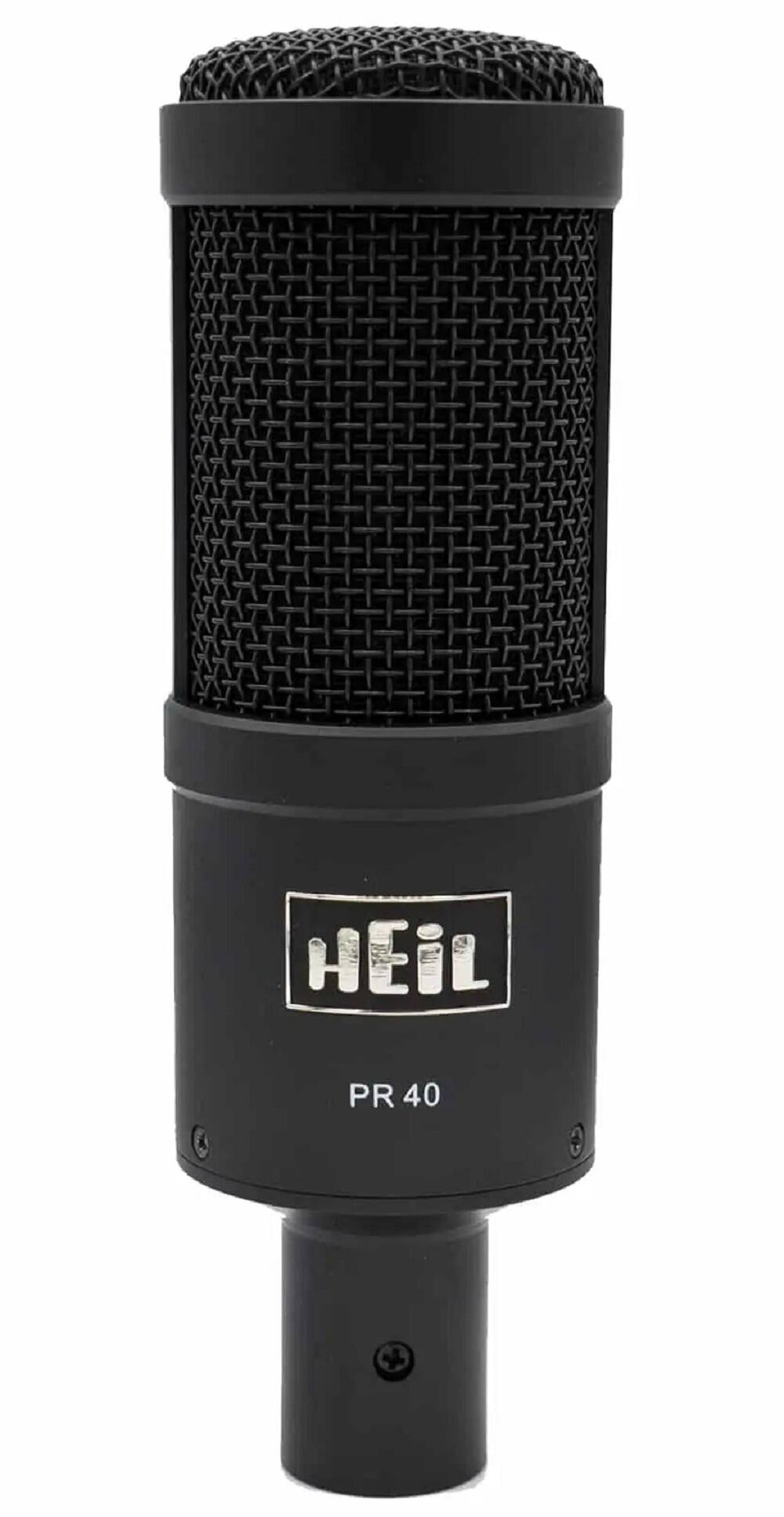 Front. Heil Sound - PR40 Wired Cardioid Dynamic Microphone - Black - Black.