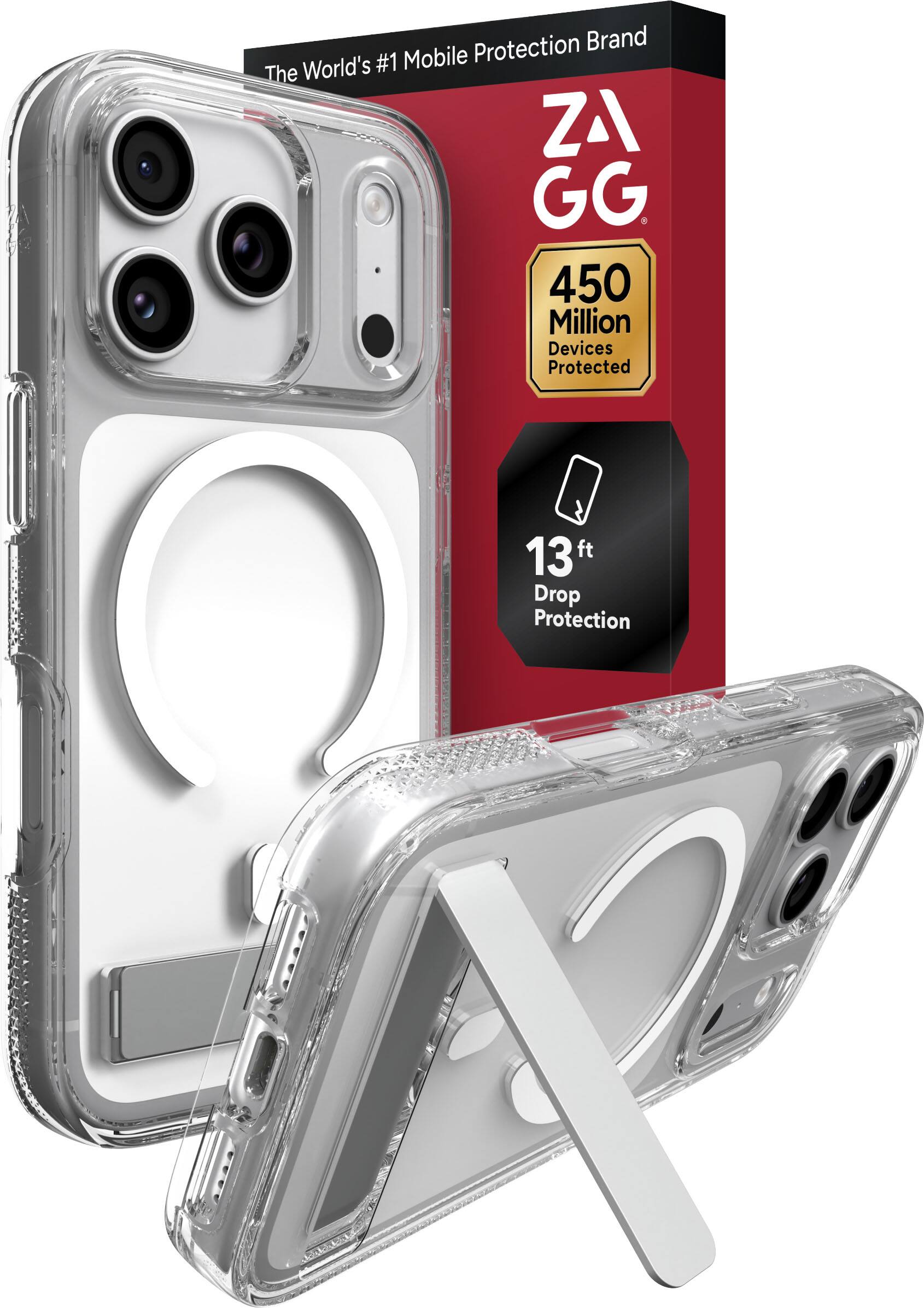 ZAGG - Crystal Palace Snap MagSafe-Compatible Case with Kickstand for Apple iPhone 18 Pro / iPhone 17 Pro - Clear