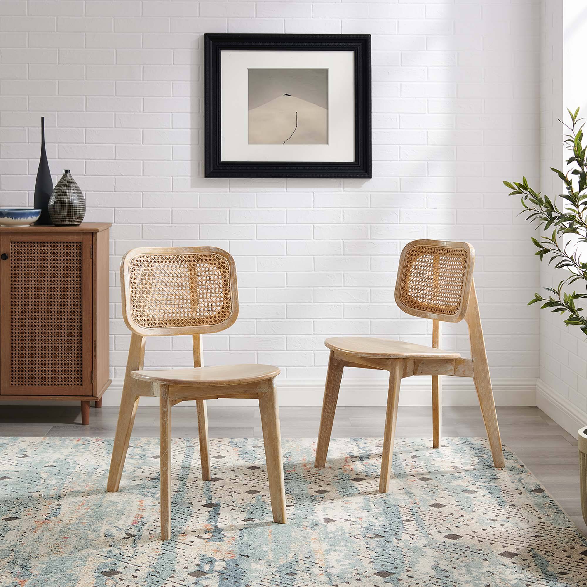 Alt View 5. Modway - Habitat Wood Dining Side Chair Set of 2 by Modway - Gray.