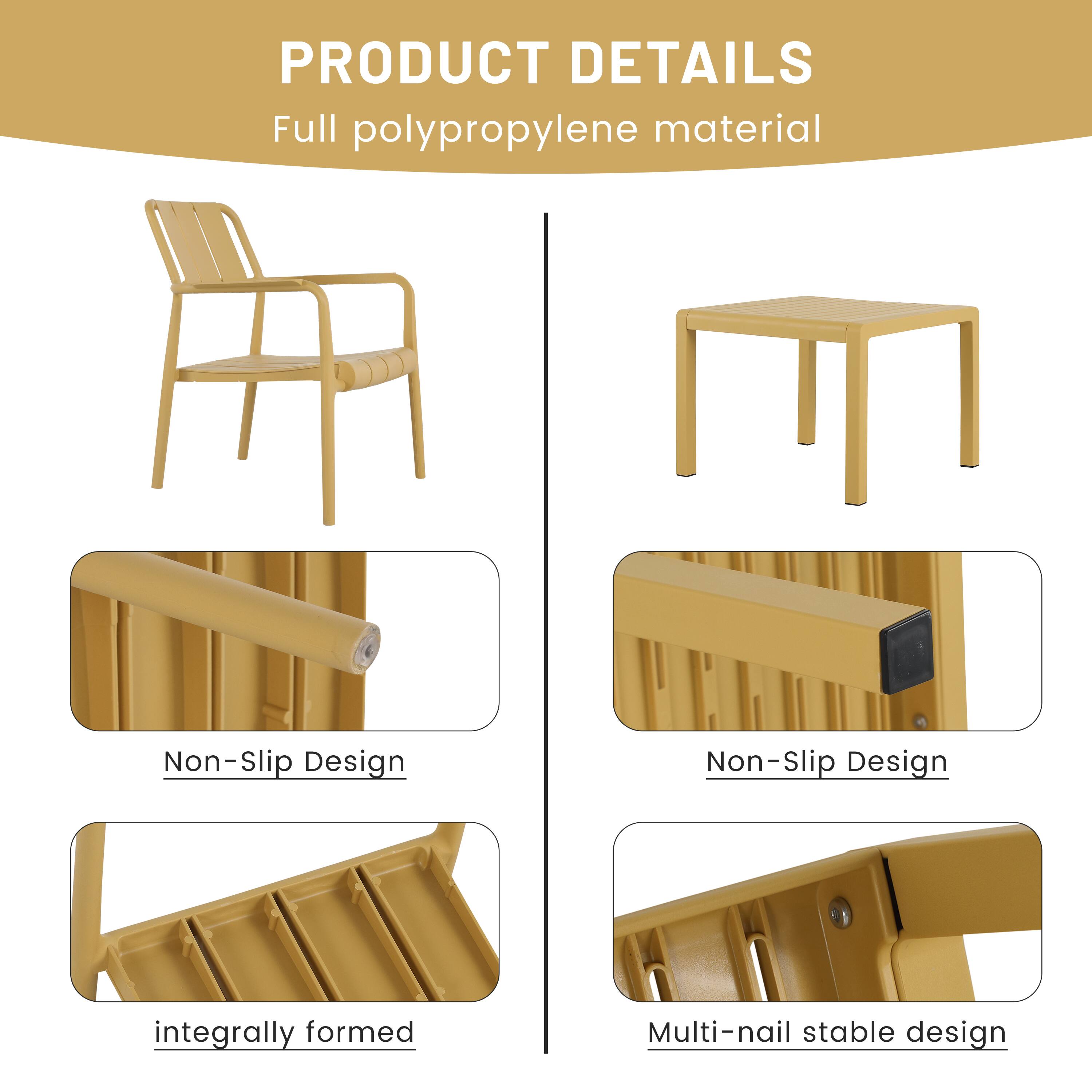 PRODUCT DETAILS  
Full polypropylene material  
Non-Slip Design  
Non-Slip Design  
integrally formed  
Multi-nail stable design