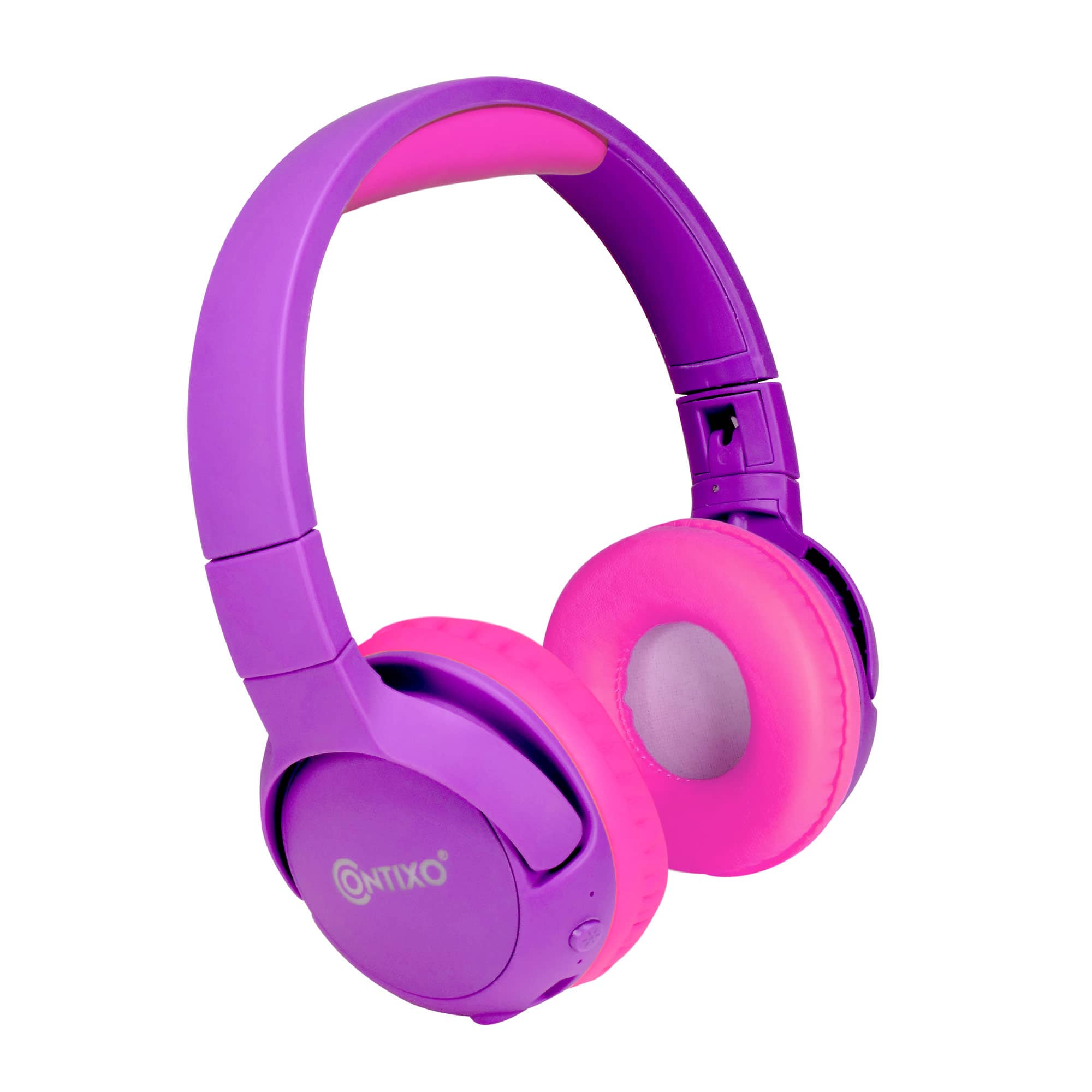 Contixo - KB05 Kids Bluetooth Wireless Headphones -Volume Safe Limit 85db -On-The-Ear Adjustable Headset - Purple