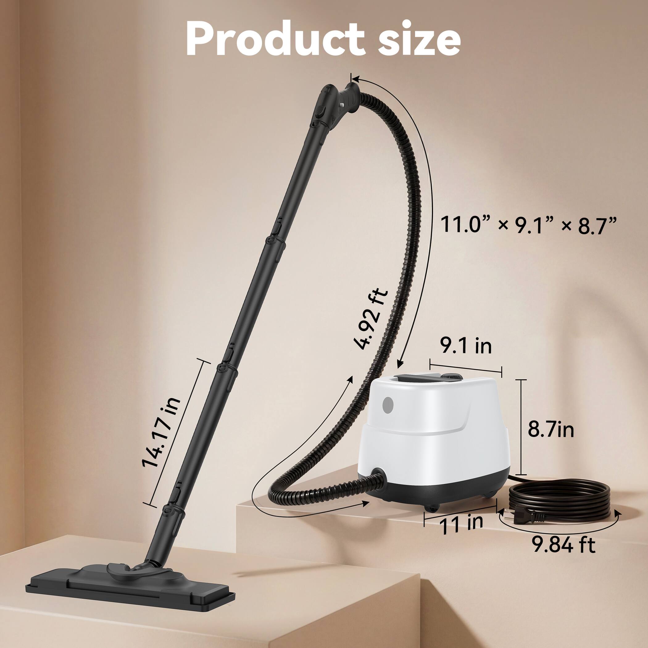 Product size

11.0" x 9.1" x 8.7"

14.17 in

4.92 ft

9.1 in

8.7 in

11 in

9.84 ft