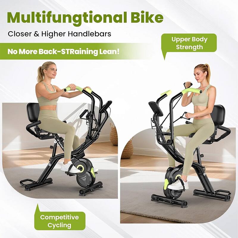 Multifunctional Bike  
Closer & Higher Handlebars  
No More Back-Straining Lean!  
Upper Body Strength  
Competitive Cycling