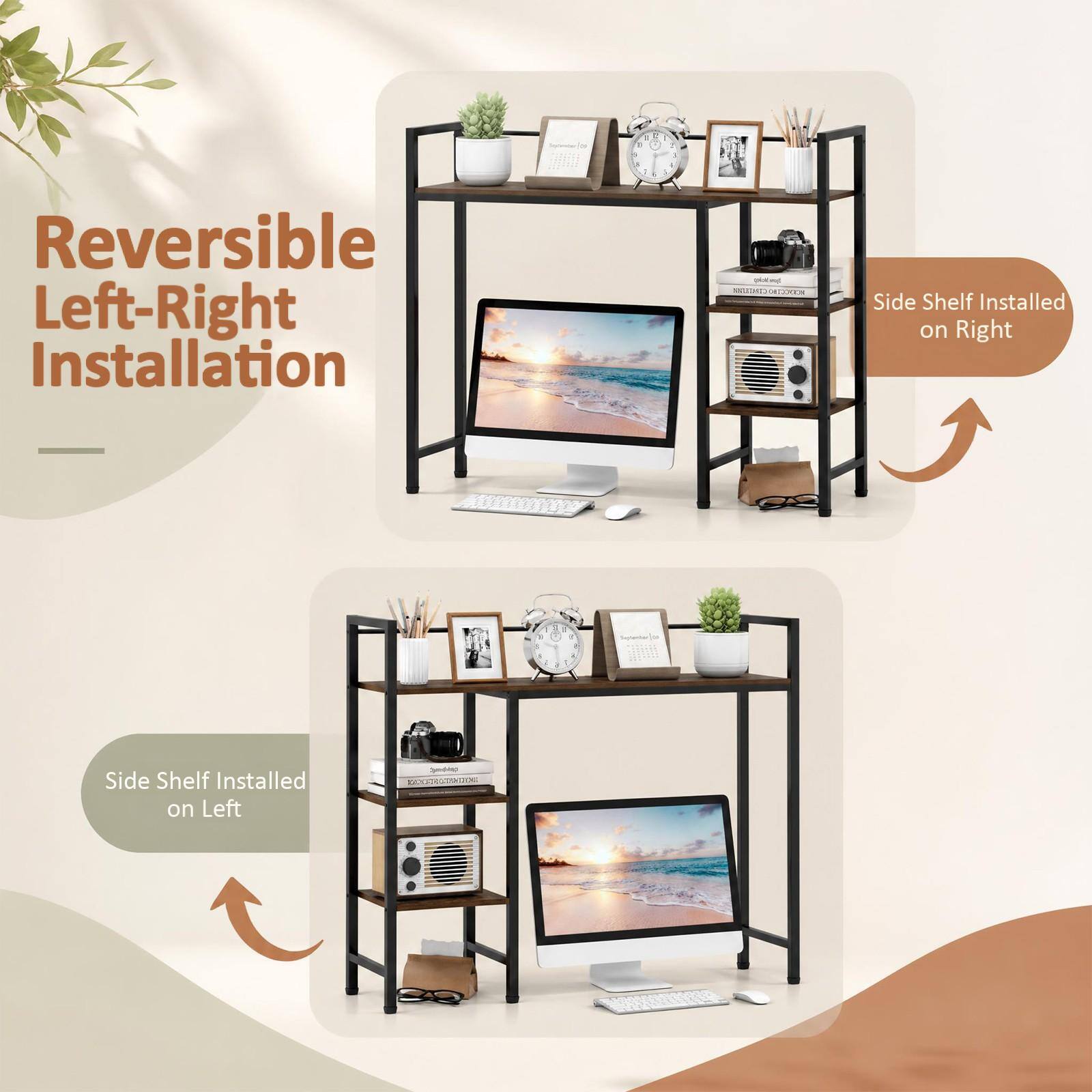 Reversible Left-Right Installation

Side Shelf Installed on Right

Side Shelf Installed on Left