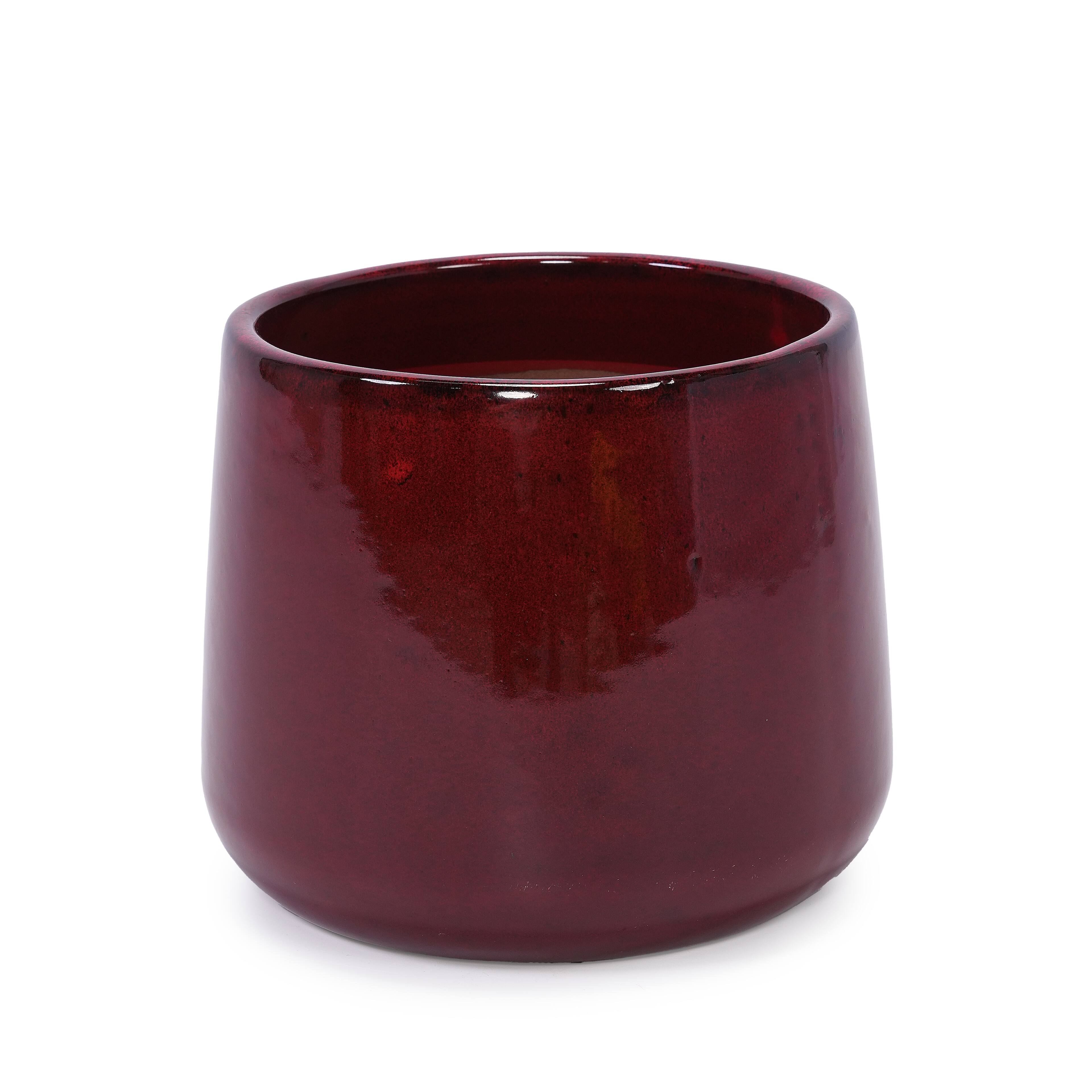 Alt View 10. Loheer - Loheer Ceramic Flower Pot Set, Handmade Red Glazed Planters, Set of 4 Breathable Clay Pots for Indoor Outdoor Flowers.