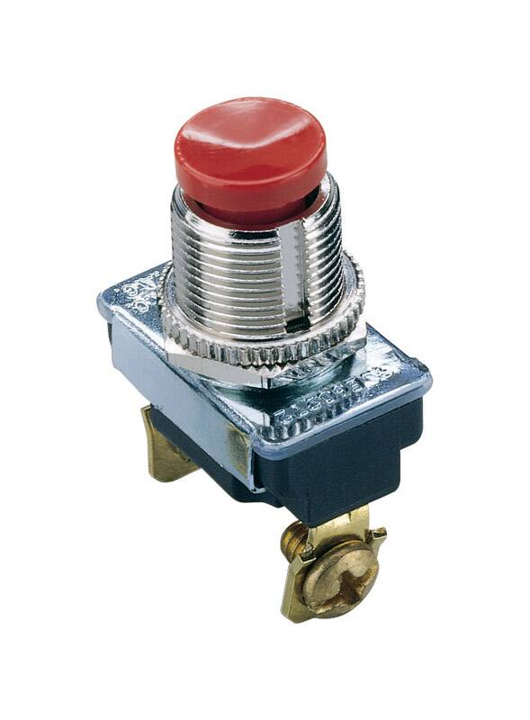 Angle. Gardner Bender - Gardner Bender 3 amps Push Button Momentary Switch Red/Silver 1 pk - Red/Silver.