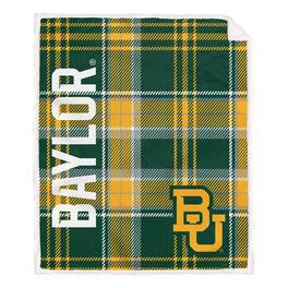 Pegasus - Baylor Bears 50" x 60" Playmaker Plaid Ultra Cozy Sherpa Throw - Multicolor