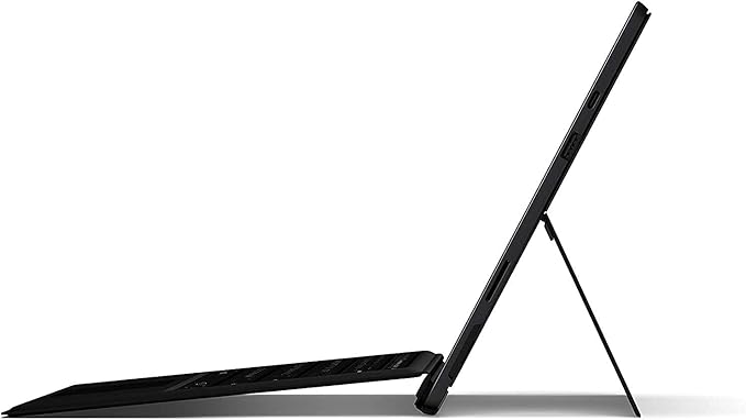 Left. Microsoft - Microsoft Surface Pro 7 – 12.3" Touch-Screen - 10th Gen Intel Core i7-16GB Memory - 256GB Solid State Drive – Matte Blac - Black.