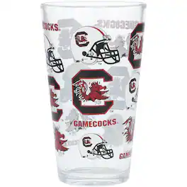 The Memory Company - South Carolina Gamecocks 16oz. Allover Print Pint Glass - Multicolor