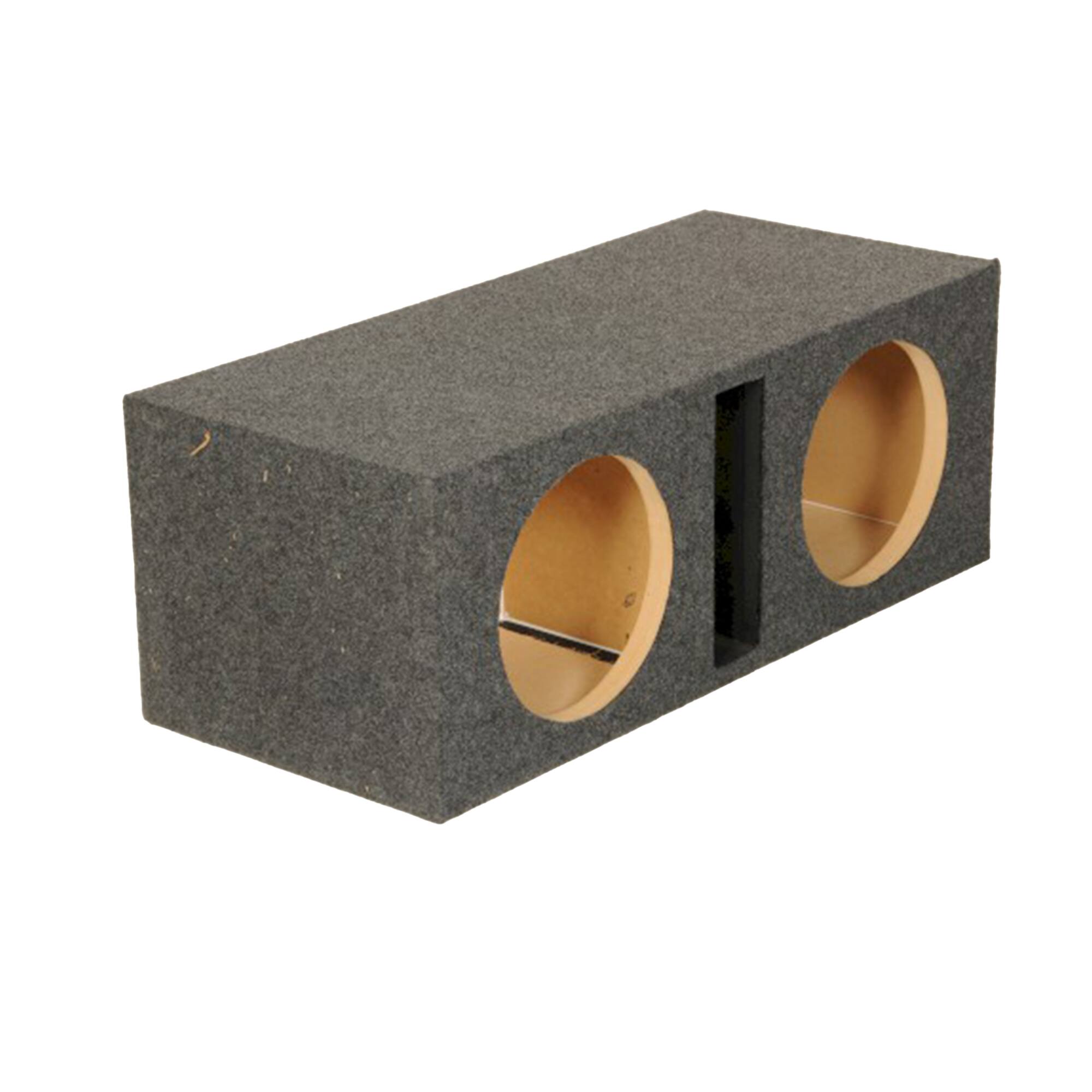 Alt View 5. QPower - Q Power 2 Hole 10-Inch Vented Heavy Duty Subwoofer Enclosure, Charcoal Grey - CHARCOAL GREY.