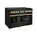 Left. ZLINE - Autograph 48" Paramount Black Stainless Gas Range w/ 8 Burners & Gold Accents (SGRBZ-48-G) - Black Stainless Steel.