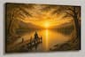 FC Design - Large Canvas 24x36" Ready-to-Hang Golden Color Reflection Moment Art Painting Home Wall Décor - MultiColor