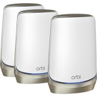 NETGEAR - Orbi 960 Series AXE11000 Quad-Band Mesh Wi-Fi 6E System (3-pack) - White - Angle_Zoom