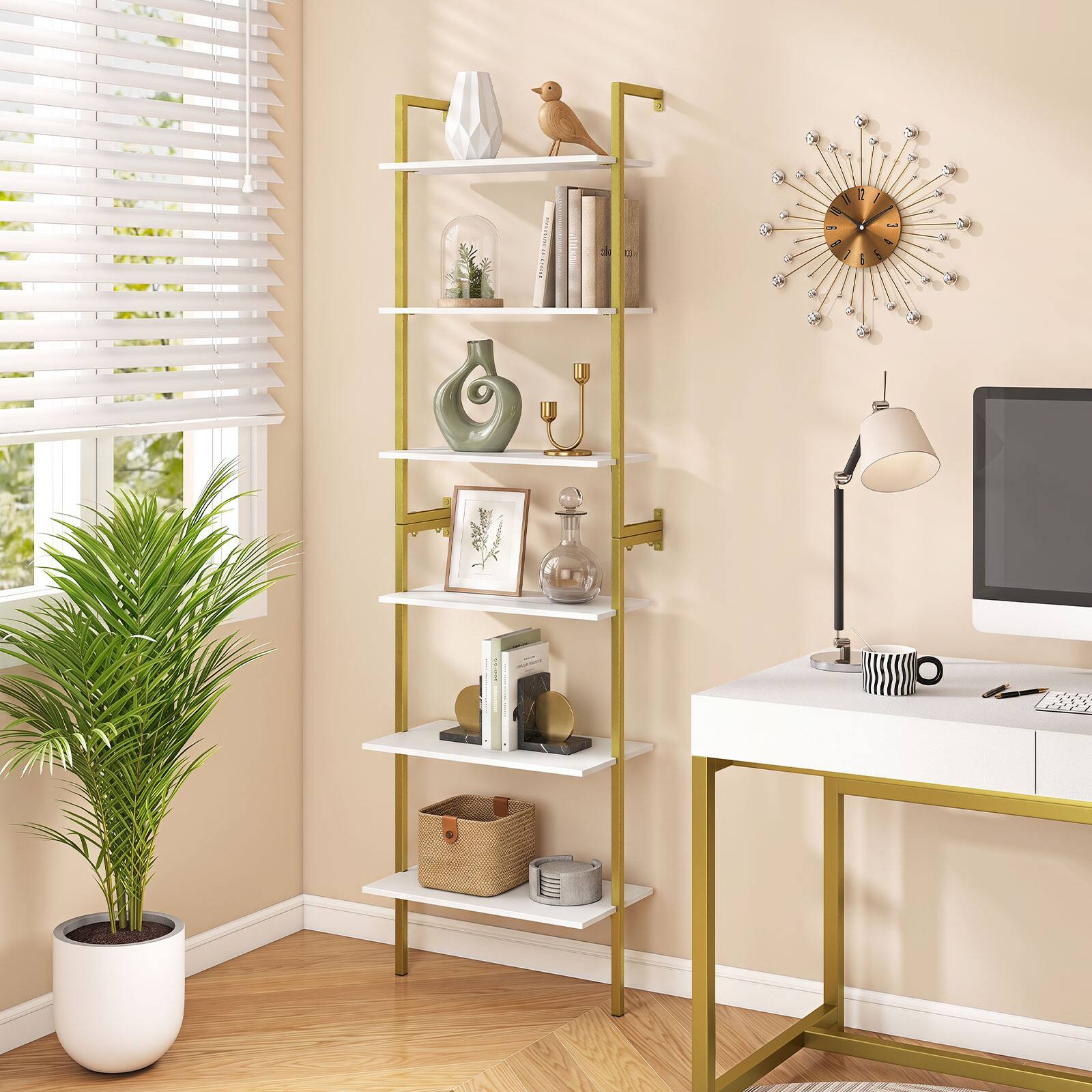 Costway 1 PCS 6 Tier Storage Shelf, Heavy Duty Shelving Unit ...
