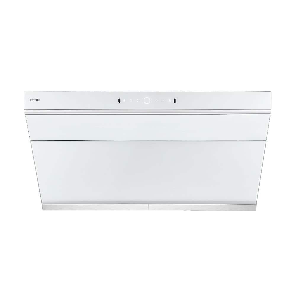 Front. FOTILE - FOTILE 36" 1000CFM Under Cabinet|Wall Mount Range Hood in White Tempered Glass - White.