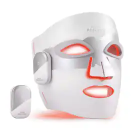 Bundle - Renpho - Wireless Red Light Therapy Mask for Face Anti Acne, 204 LEDs, 3 Light Modes, Birthday Gifts for Women Wife Home Skincare - Silver