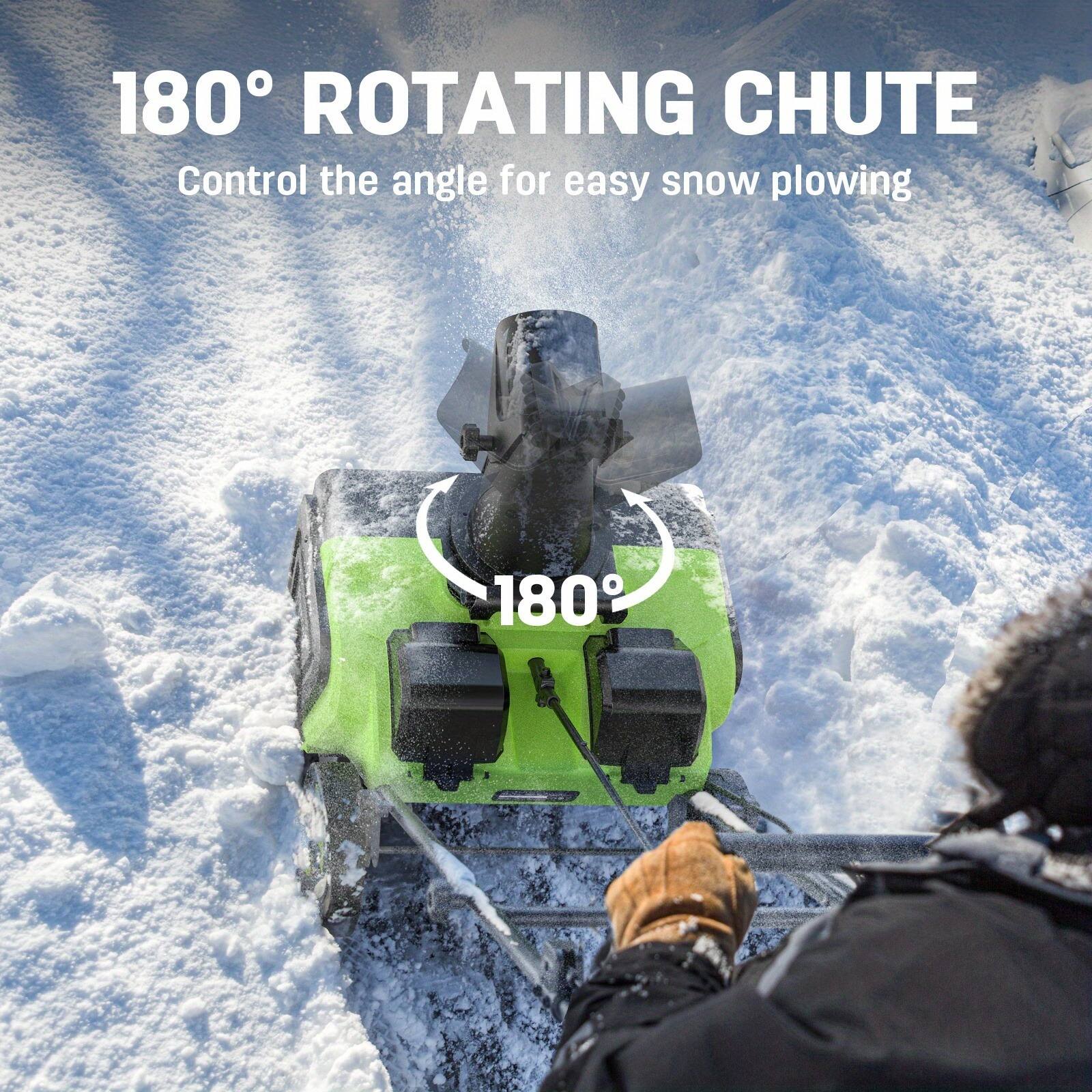 180° ROTATING CHUTE  
Control the angle for easy snow plowing