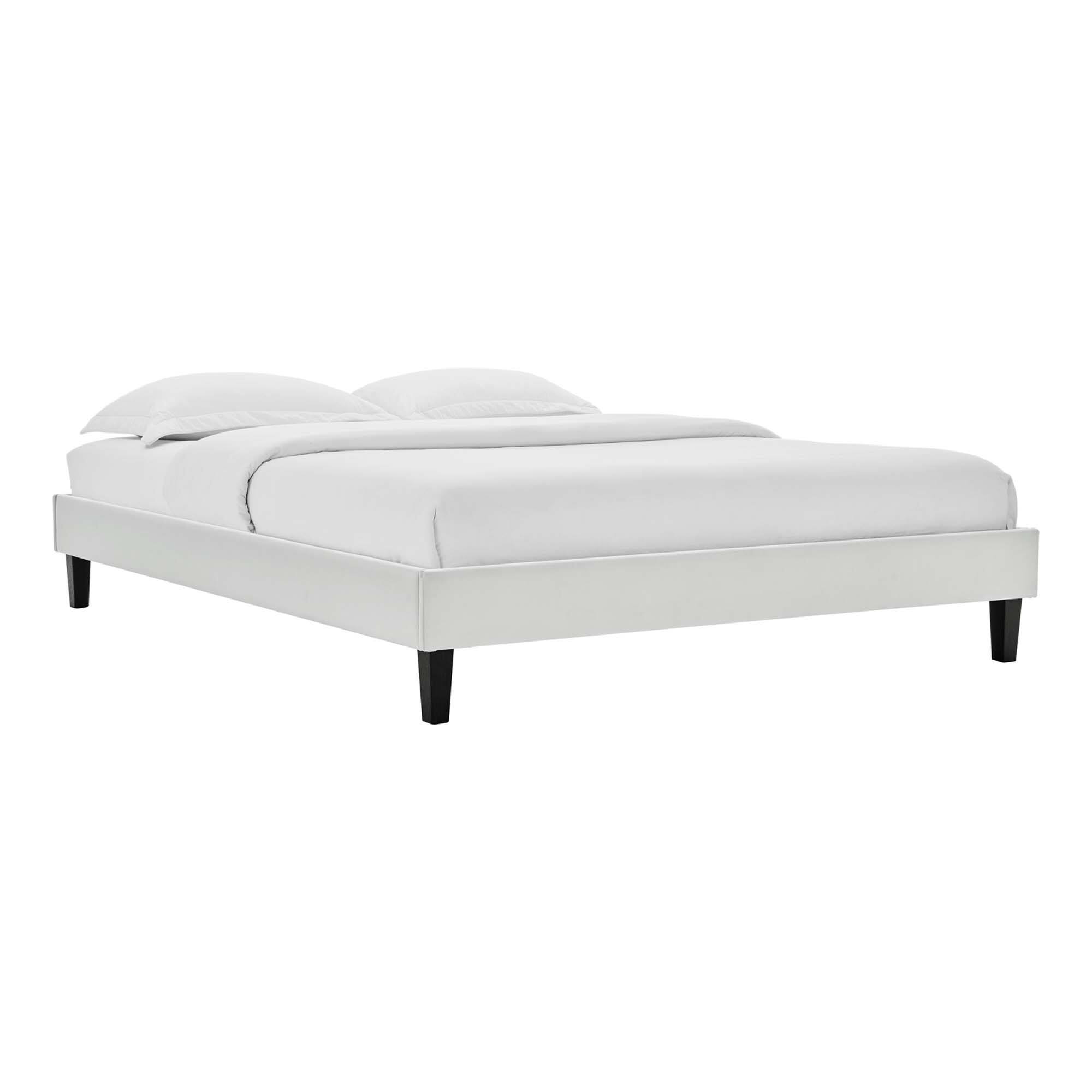 Modway - Reign Performance Velvet Twin Platform Bed Frame - Gray