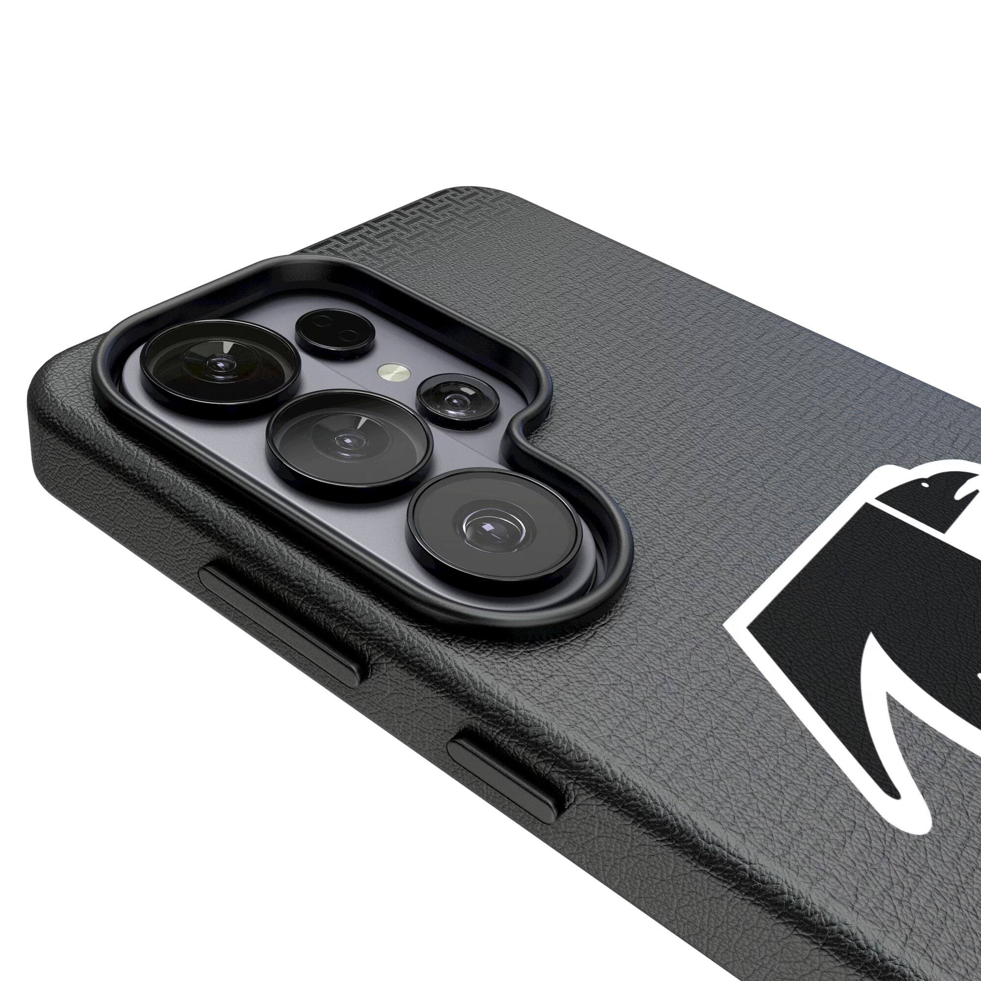 Alt View 2. Keyscaper - Atlanta Falcons Historic Collection 1990-2002 Galaxy Magnetic Bump Case - S24 Ultra - Black.