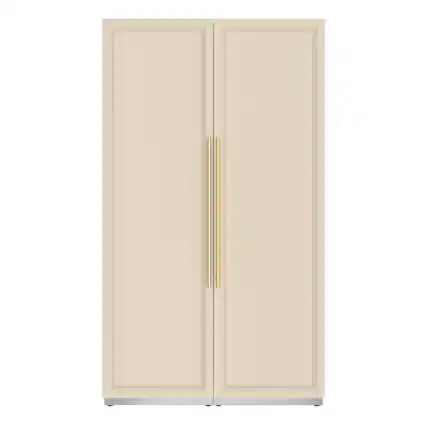 Front. Koolmore - Panel Ready Column Refrigerator and Freezer, 24" Refrigerator and 24" Freezer - White.